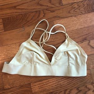 Yellow strappy bralette